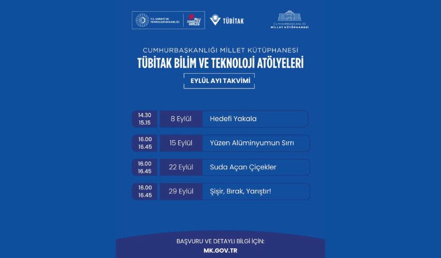 Eylül ayında bilim ve teknoloji dolu etkinlikler takvimi