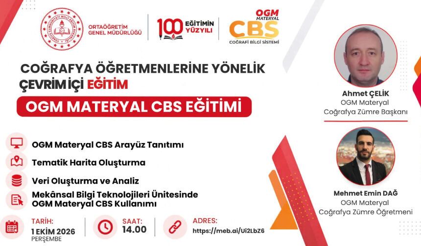 COĞRAFYA ÖĞRETMENLERİNE YÖNELİK ÇEVRİMİÇİ EĞİTİM