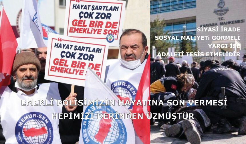 Emekli Polisimizin hayatına son vermesi hepimizi derinden üzmüştür