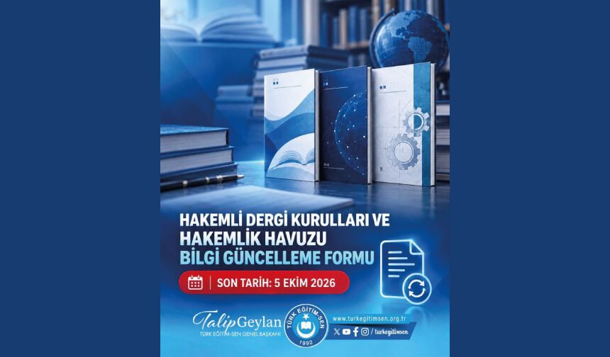 Bilim, Hakem ve Dergi Temsilcisi kurulu listeleri güncellenecek