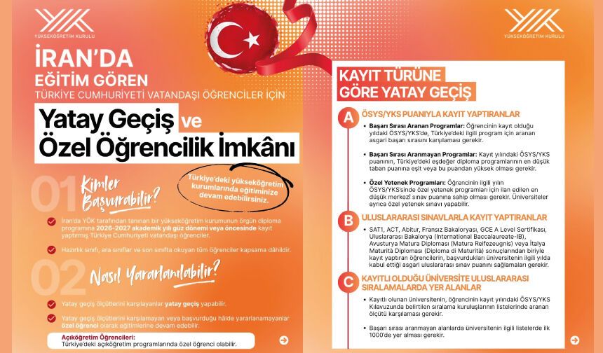 İran’daki Türk öğrencilere eğitimlerini Türkiye’de sürdürme imkanı