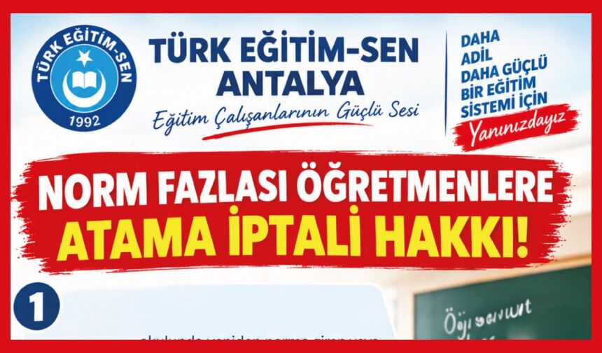 İşte norm kadro fazlası atamalarının iptal şartları