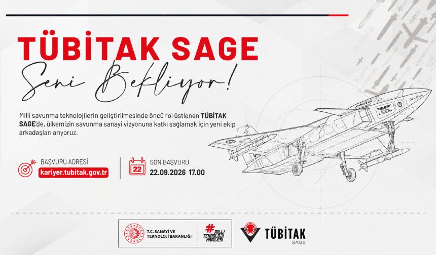 Türkiye’nin MilliTeknoloji Hamlesi’ne yön verecek 135 yeni takım arkadaşı arıyoruz