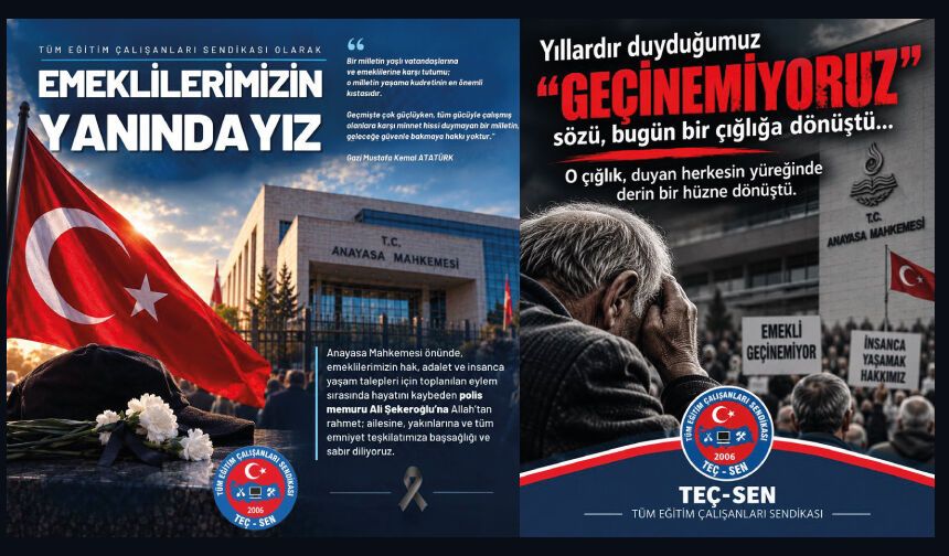 Bugün Ankara’da, Anayasa Mahkemesi önünde yaşanan acı olay hepimizi derinden sarstı