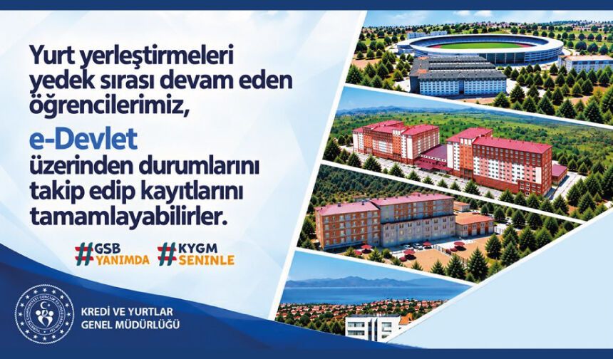 Yurtlara yerleşmek için yedek sırası bekleyen öğrencilerin yerleştirme işlemleri başladı