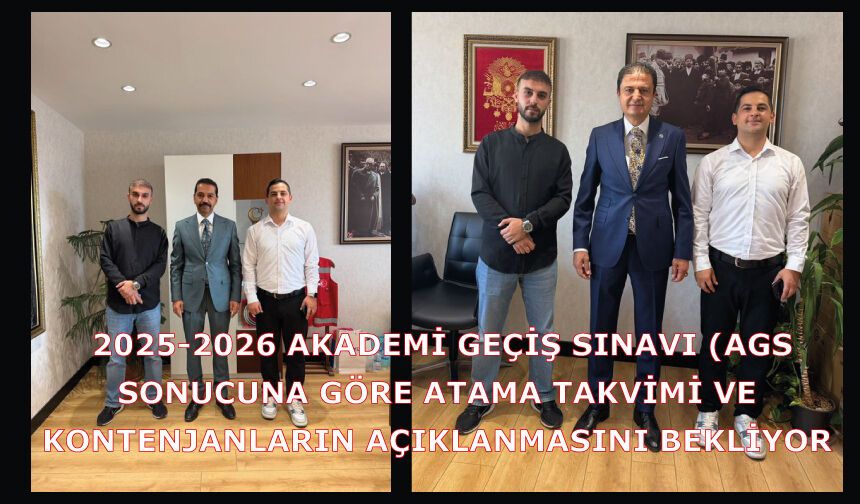 2025-2026 Akademi Geçiş Sınavı (AGS)sonucuna göre atama takvimi ve kontenjanların açıklanmasını bekliyor