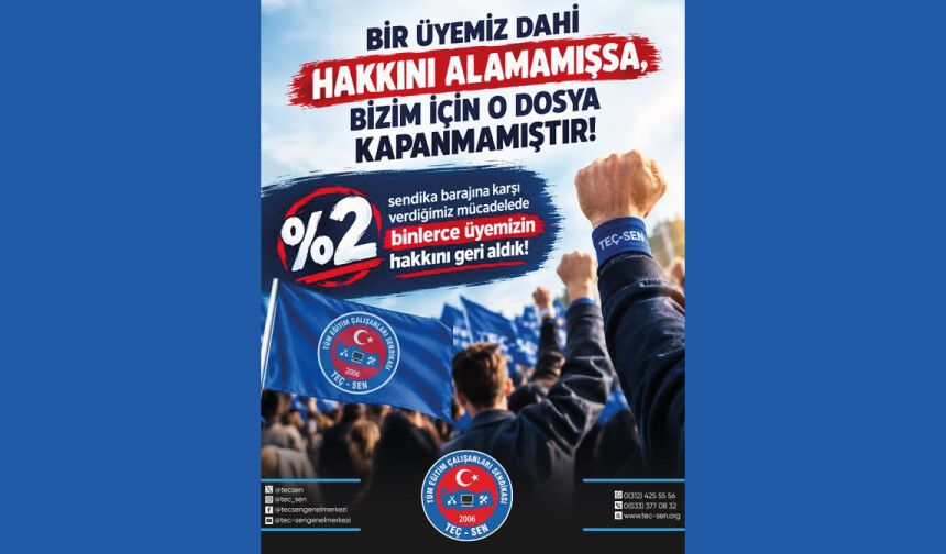 BİR ÜYEMİZ DAHİ HAKKINI ALAMAMIŞSA, BİZİM İÇİN O DOSYA KAPANMAMIŞTIR!