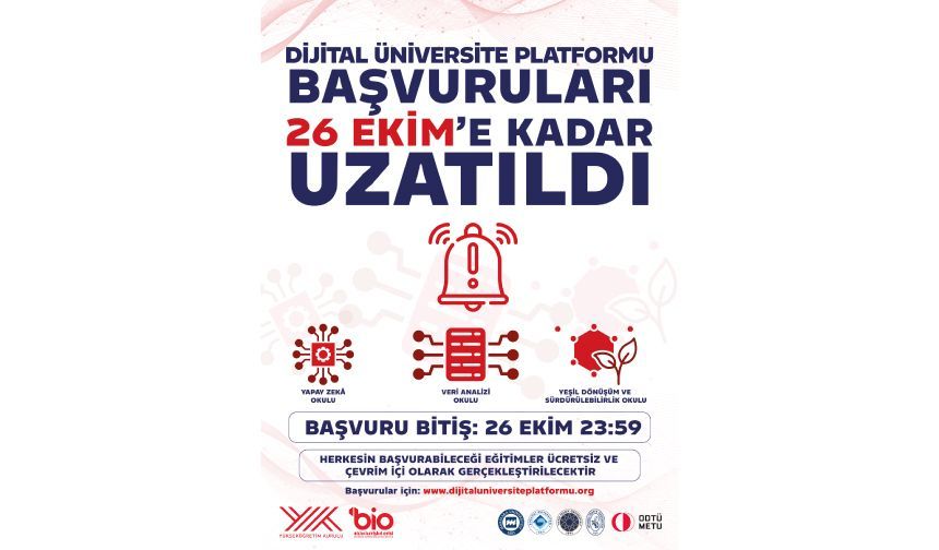 Dijital Üniversite Platformu için başvurular uzatıldı