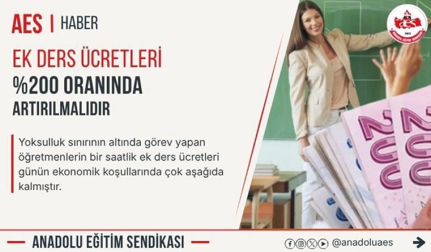 Ek Ders Ücretleri %200 Oranında Artırılmalıdır