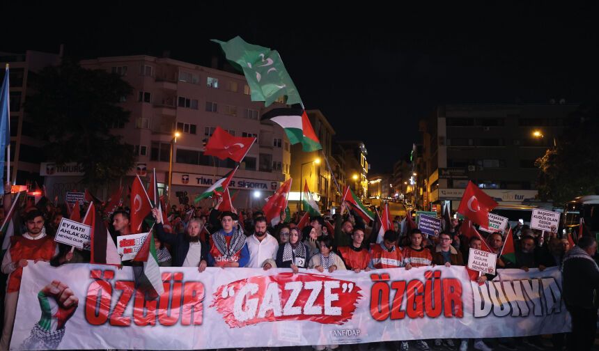 10 Binler Ankara’da Gazze İçin Yürüdü