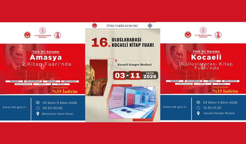 Türk Dil ve Tarih Kurumu yayınları kitap fuarlarında sizi bekliyor