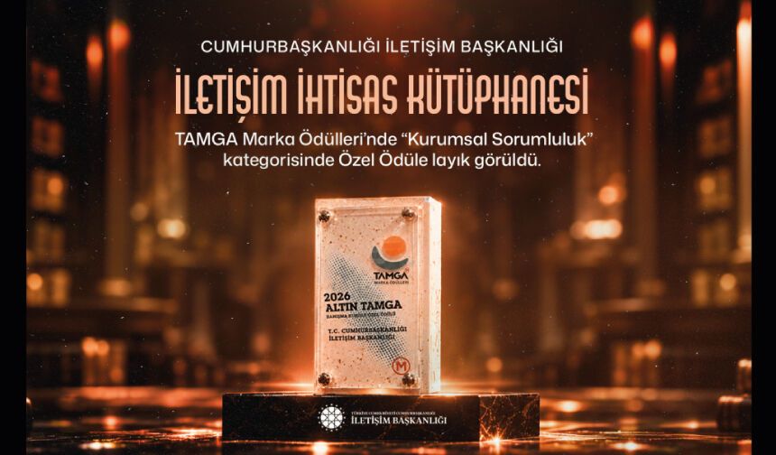 İletişim İhtisas Kütüphanesi’ne kurumsal sorumluluk özel ödülü