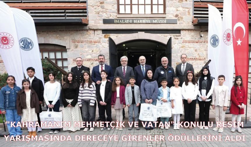 "KAHRAMANIM MEHMETÇİK VE VATAN" KONULU RESİM YARIŞMASINDA DERECEYE GİRENLER ÖDÜLLERİNİ ALDI