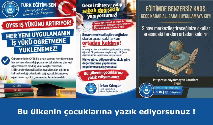 Gece istihareye yatıp sabah değişiklik yapıyorsunuz!