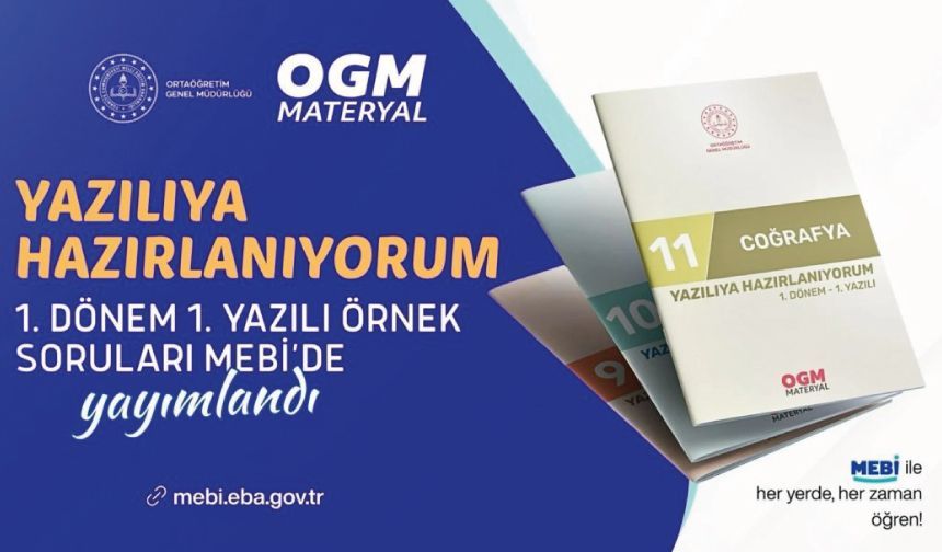 9, 10 VE 11. SINIFLARA YÖNELİK 1. DÖNEM 1. YAZILI ÖRNEK SORULARI YAYIMLANDI