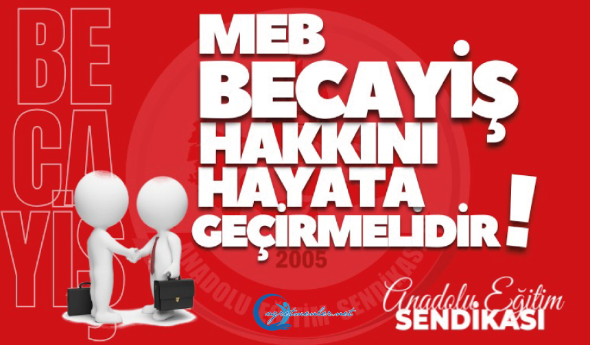 MEB Becayiş Uygulamasını Hayata Geçirmelidir