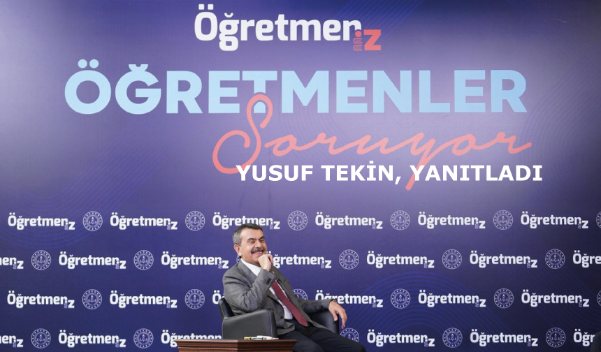 Yusuf Tekin, "ÖğretmenİZ" Dijital Platformu'nun canlı yayınında öğretmenlerden gelen soruları yanıtladı