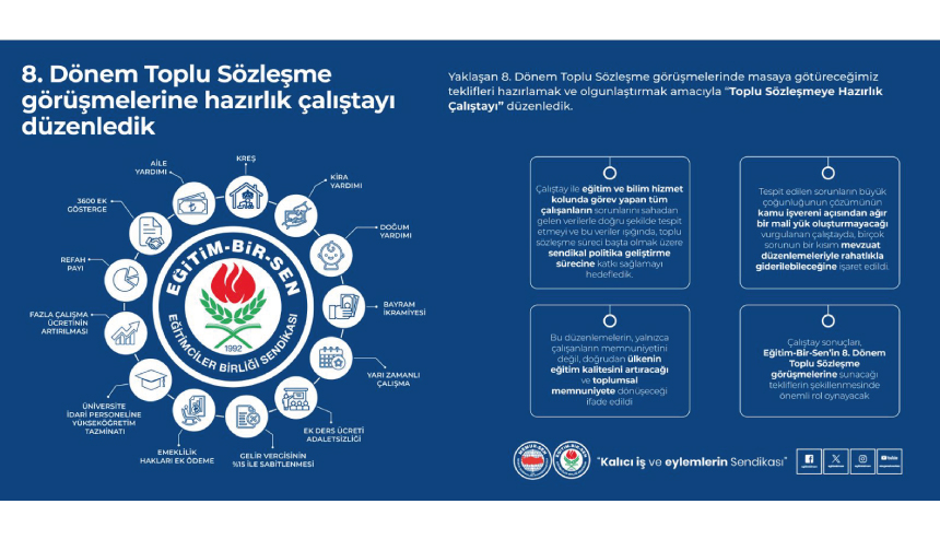 Toplu Sözleşmeye Hazırlık Çalıştayı Toplu Sözleşmeye Hazırlık Çalıştayı