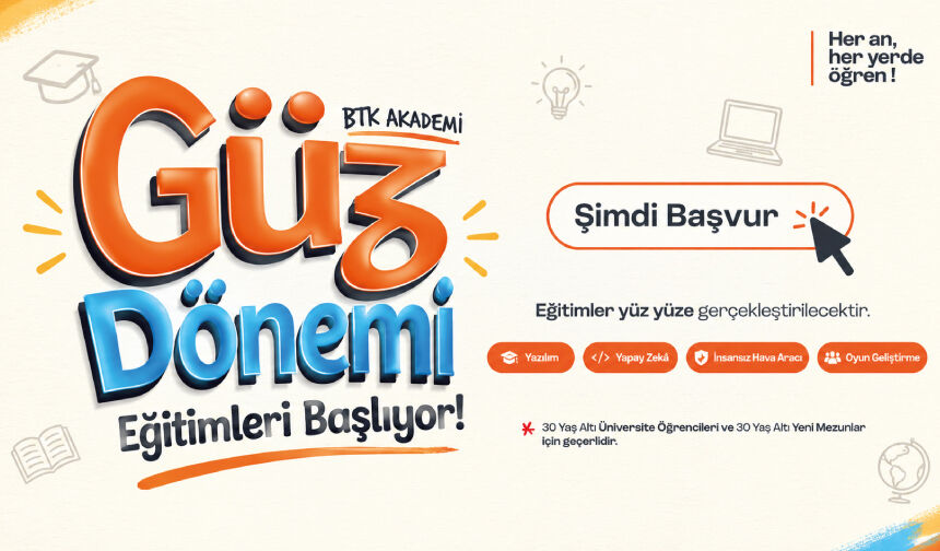 Güz dönemi eğitimleri başlıyor!