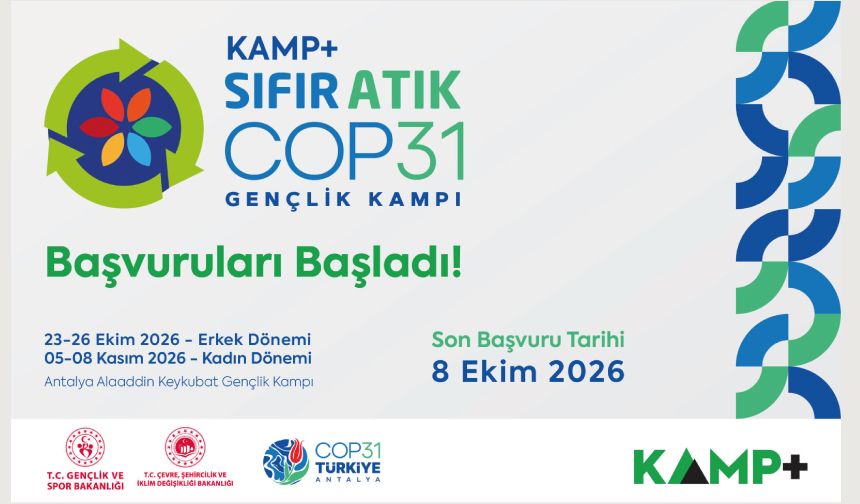 Kamp+ COP31 Sıfır Atık Gençlik Kampı başvuruları başladı