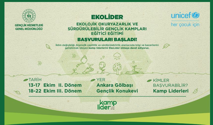 EkoLider Eğitici Eğitimi II. ve III. Dönem Başvuruları Başladı!
