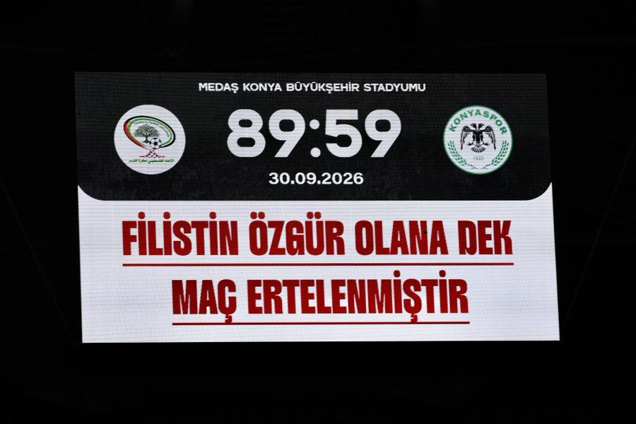 Filistin özgür olana dek maç ertelenmiştir