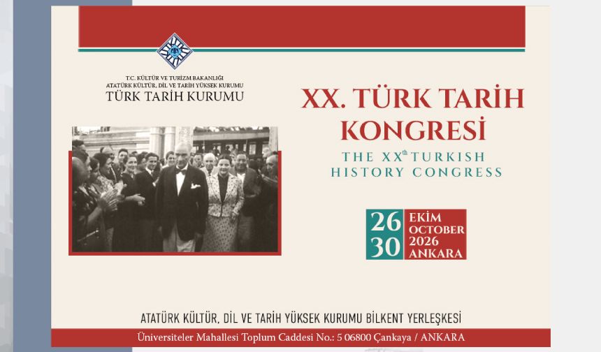 XX. Türk Tarih Kongresi’nin programı