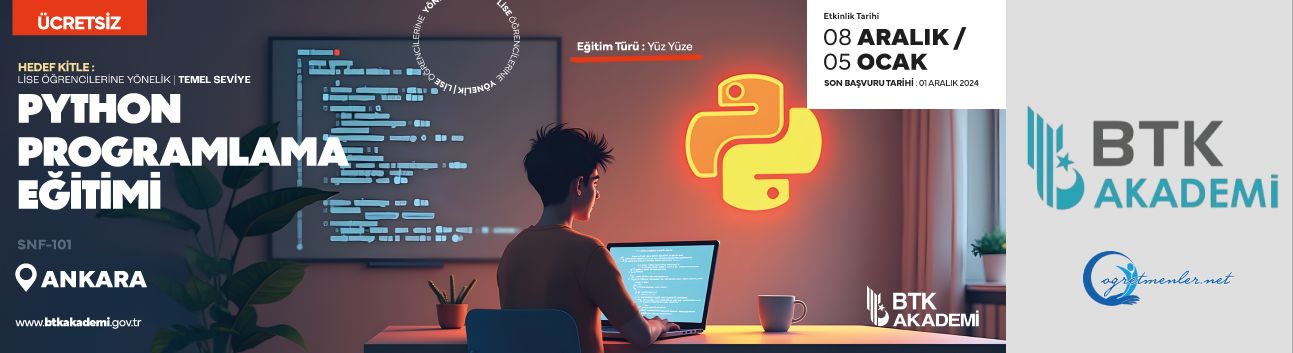 Ankara Temel Seviye Python Programlama Eğitimi