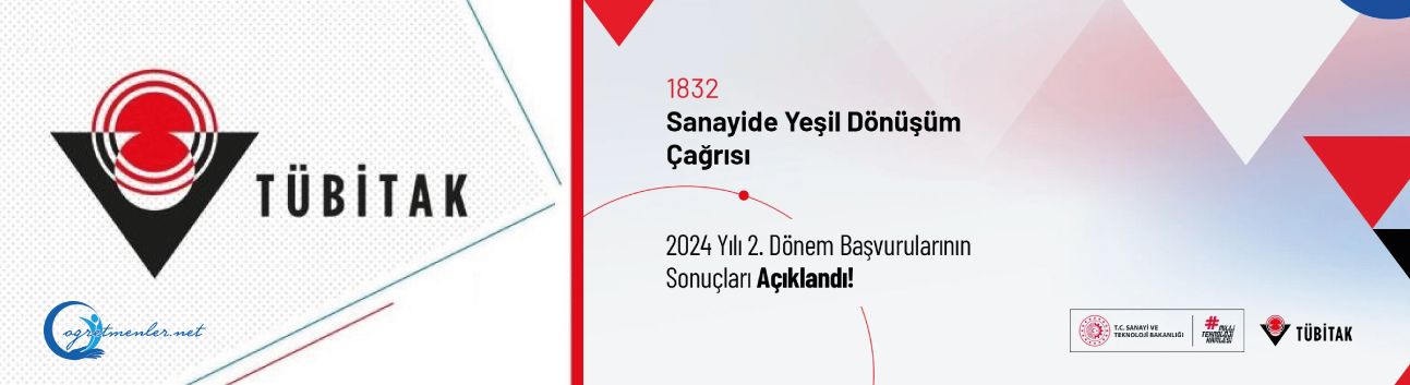 1832 Sanayide Yeşil Dönüşüm 2024-2 Çağrısının Sonuçları Açıklandı